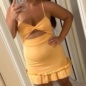 ASOS orange open front/back dress